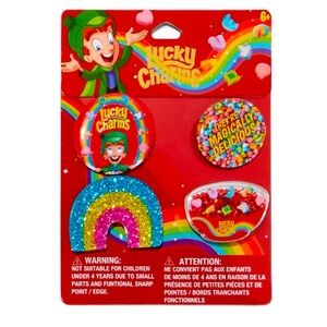4-Pack Lucky Charms Cereal Pins - NWT